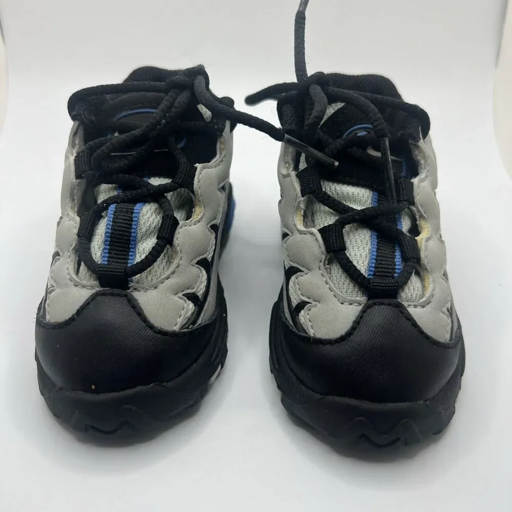 Nike Little Air Metal Max 2 Gray Black Silver Infants Size 5c Y2K EUC